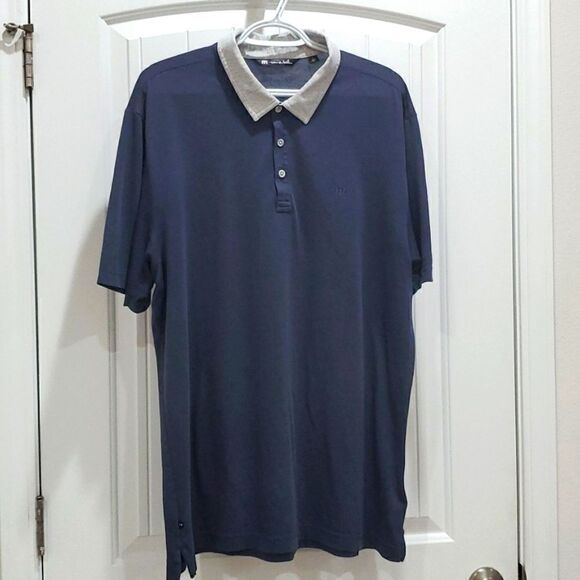 Travis Mathew Mens Golf Polo Shirt Navy/Grey  Size xlarge - Picture 1 of 7